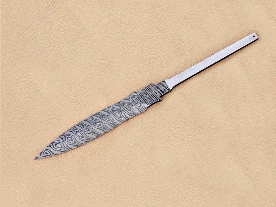 Twisted Damascus Steel Custom Made 2 Edged Dagger Blade Blank