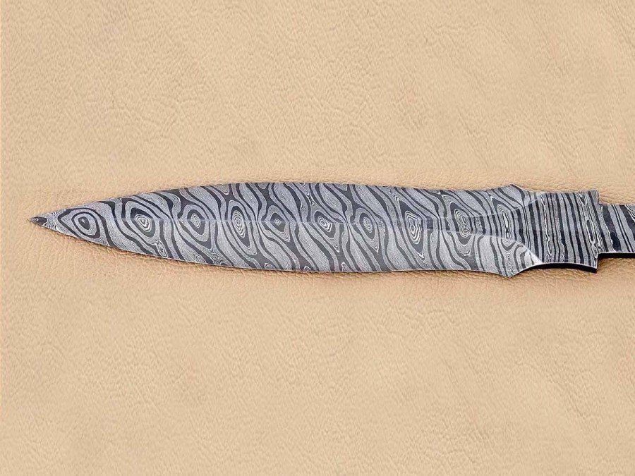 Twisted Damascus Steel Custom Made 2 Edged Dagger Blade Blank