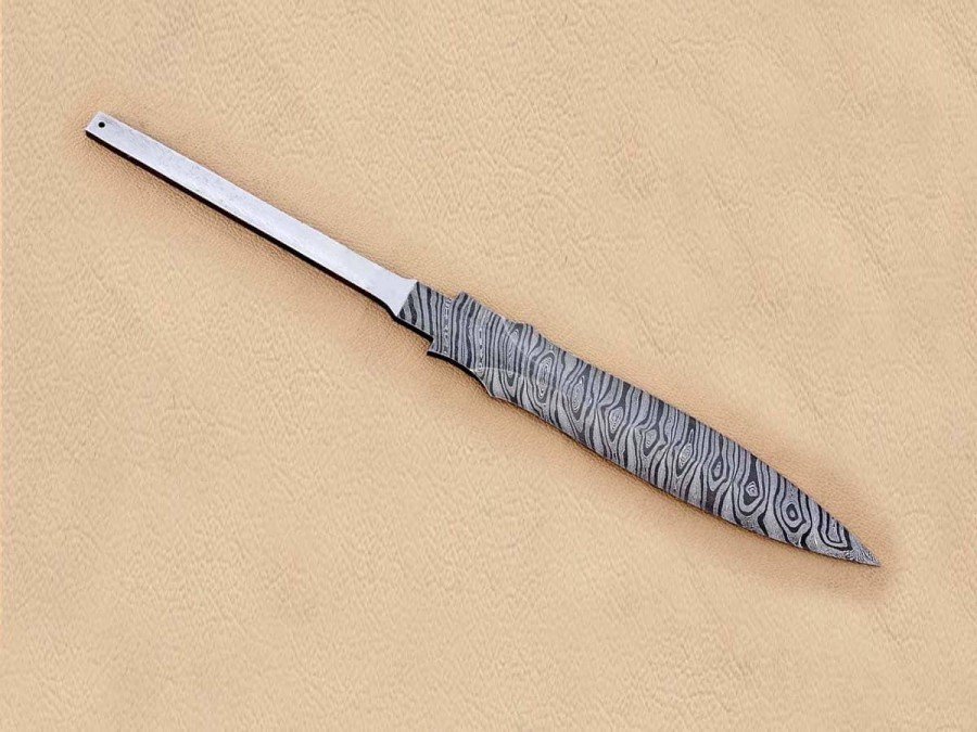 Twisted Damascus Steel Custom Made 2 Edged Dagger Blade Blank