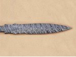 Twisted Damascus Steel Custom Made 2 Edged Dagger Blade Blank