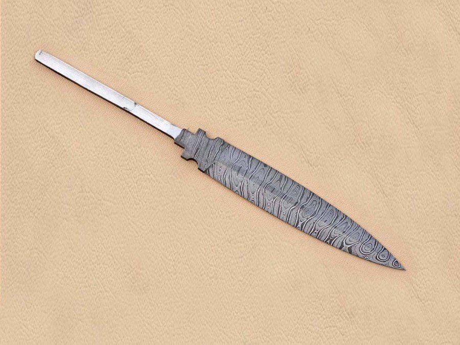 Twisted Damascus Steel Custom Made 2 Edged Dagger Blade Blank