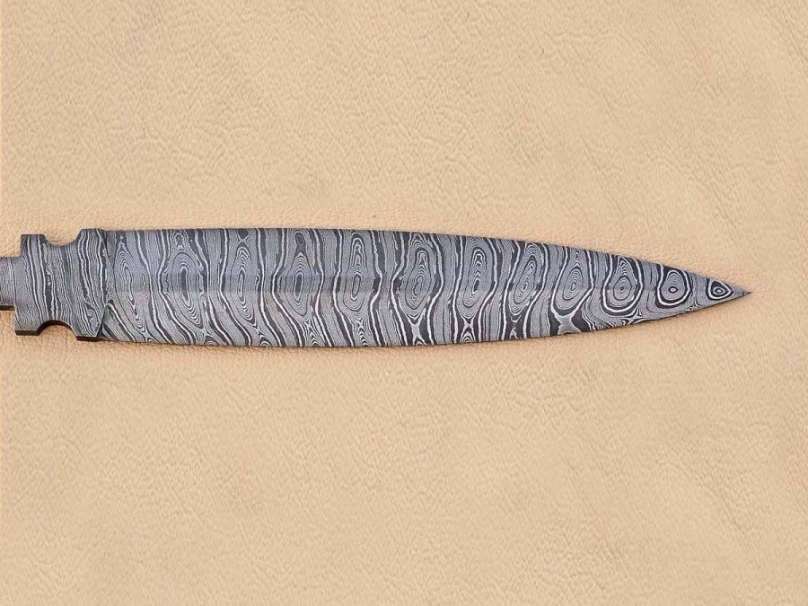 Twisted Damascus Steel Custom Made 2 Edged Dagger Blade Blank