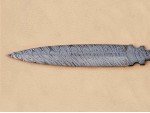 Twisted Damascus Steel Custom Made 2 Edged Dagger Blade Blank