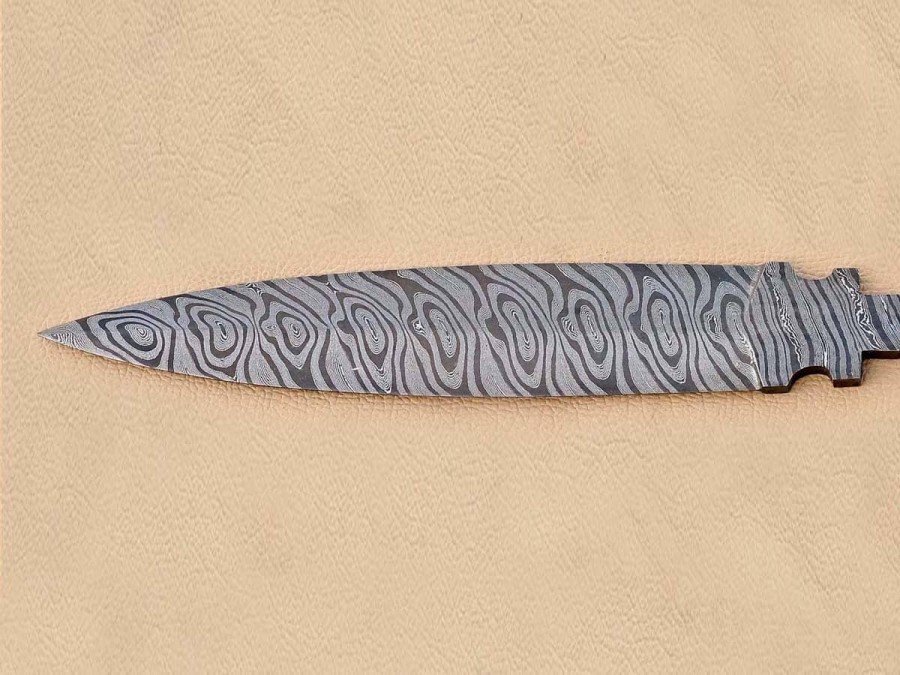 Twisted Damascus Steel Custom Made 2 Edged Dagger Blade Blank