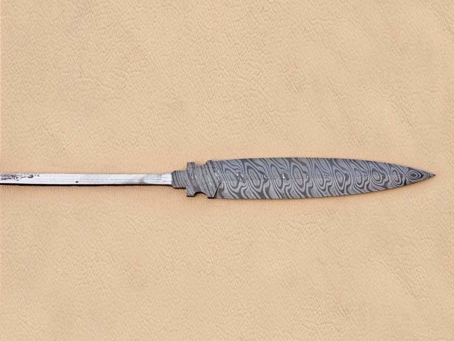 Twisted Damascus Steel Custom Made 2 Edged Dagger Blade Blank