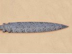 Twisted Damascus Steel Custom Made 2 Edged Dagger Blade Blank