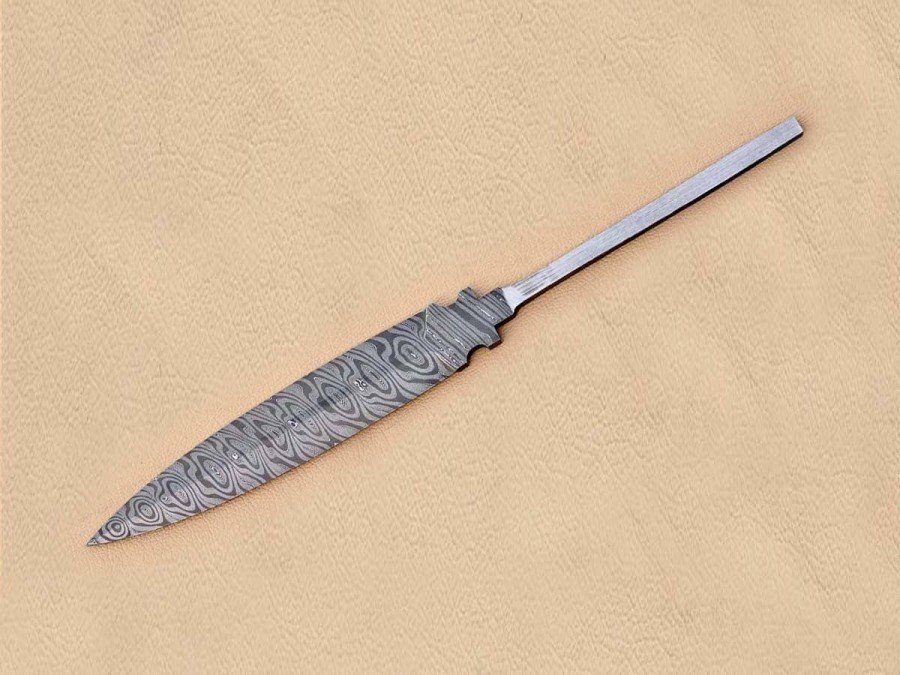 Twisted Damascus Steel Custom Made 2 Edged Dagger Blade Blank