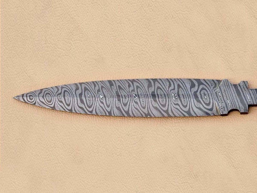 Twisted Damascus Steel Custom Made 2 Edged Dagger Blade Blank