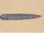 Twisted Damascus Steel Custom Made 2 Edged Dagger Blade Blank