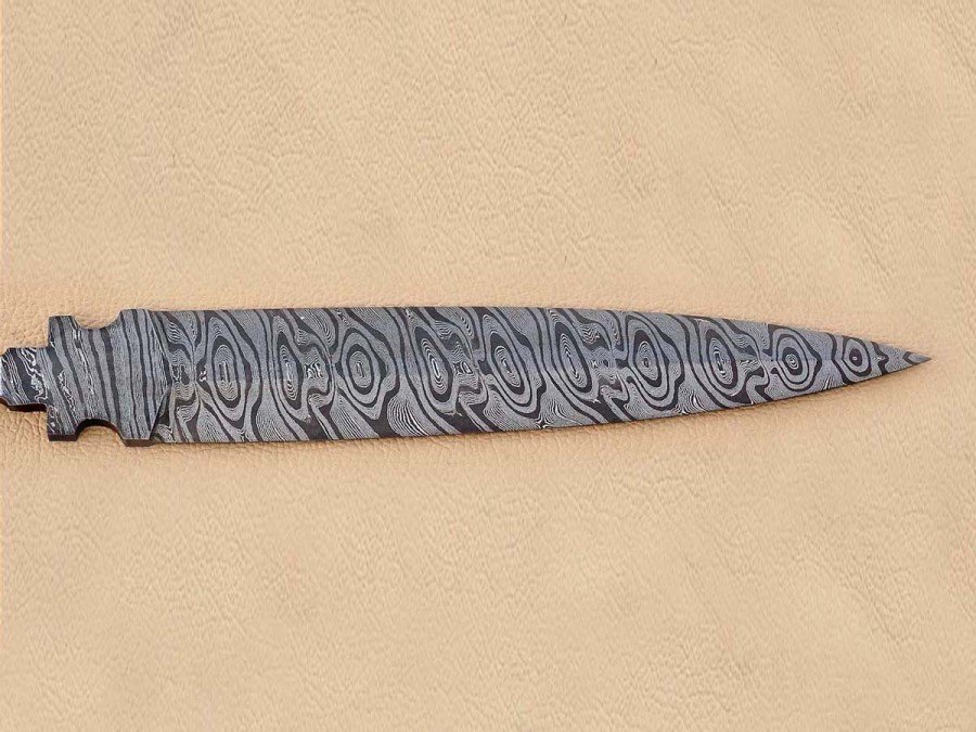 Twisted Damascus Steel Custom Made 2 Edged Dagger Blade Blank