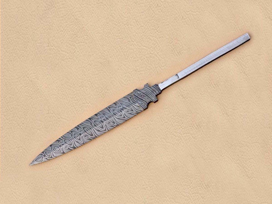 Twisted Damascus Steel Custom Made 2 Edged Dagger Blade Blank