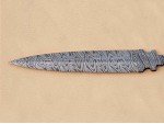 Twisted Damascus Steel Custom Made 2 Edged Dagger Blade Blank