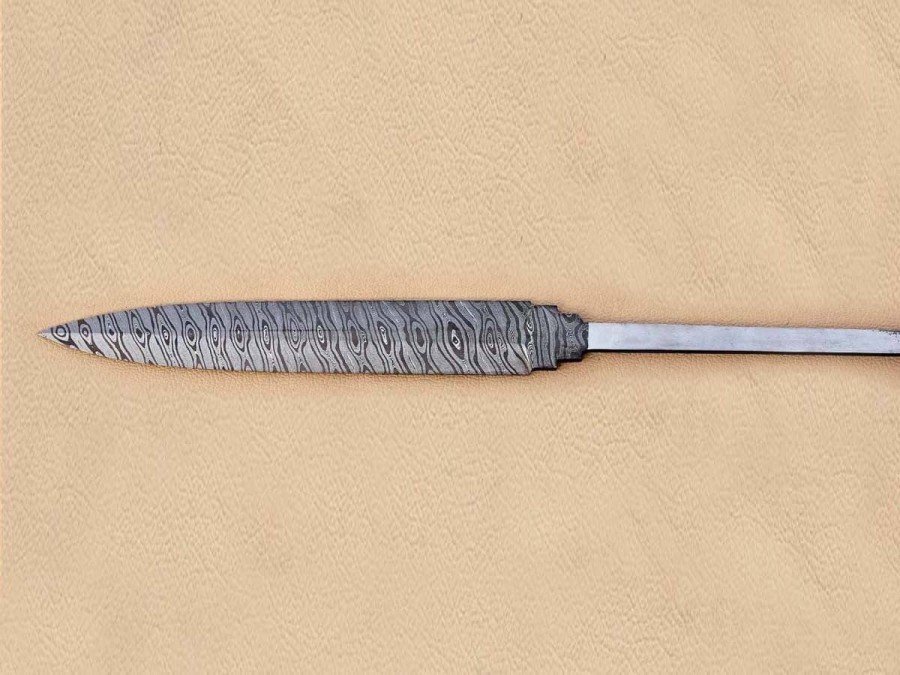 Twisted Damascus Steel Custom Made 2 Edged Dagger Blade Blank