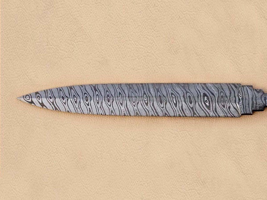 Twisted Damascus Steel Custom Made 2 Edged Dagger Blade Blank