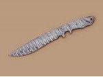 Custom made Damascus Steel Sub Hilt Recurve Bowie Knife Blade Blank