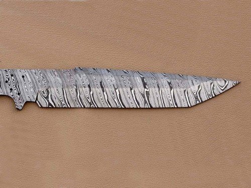 Custom made Damascus Steel Sub Hilt Bowie Knife Blade Blank