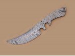 Custom made Damascus Steel Sub Hilt Skinner Knife Blade Blank