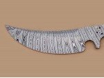 Custom made Damascus Steel Sub Hilt Skinner Knife Blade Blank