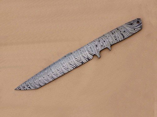 Custom made Damascus Steel Sub Hilt Bowie Knife Blade Blank