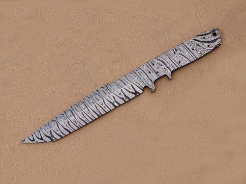 Custom made Damascus Steel Sub Hilt Fighter Bowie Knife Blade Blank