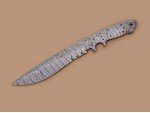 Custom made Damascus Steel Sub Hilt Recurve Bowie Knife Blade Blank