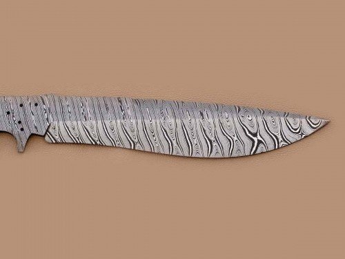 Custom made Damascus Steel Sub Hilt Recurve Bowie Knife Blade Blank