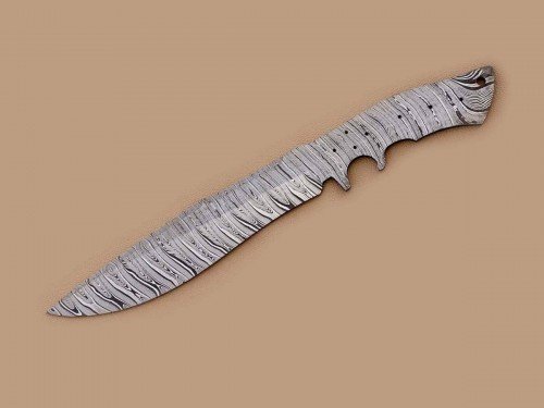 Custom made Damascus Steel Sub Hilt Fighter Bowie Knife Blade Blank