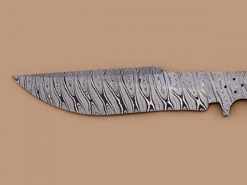 Custom made Damascus Steel Modified Sub Hilt Fighter Bowie Knife Blade Blank