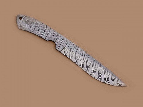 Custom made Damascus Steel Modified Sub Hilt Fighter Bowie Knife Blade Blank