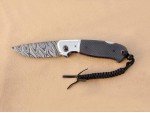 Custom Hand Made Lock Back Twisted Damascus Steel Folding Knife