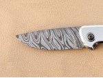 Custom Hand Made Lock Back Twisted Damascus Steel Folding Knife