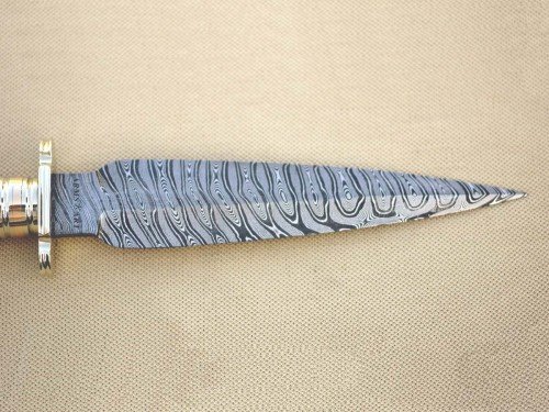 Custom Handmade Twist Pattern Damascus Steel Dagger Knife